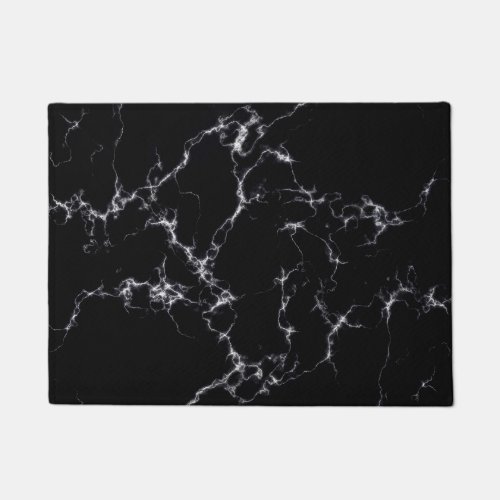 Elegant Marble style4 _ Black and White Doormat