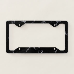 Elegant Marble style4 - Black and White License Plate Frame
