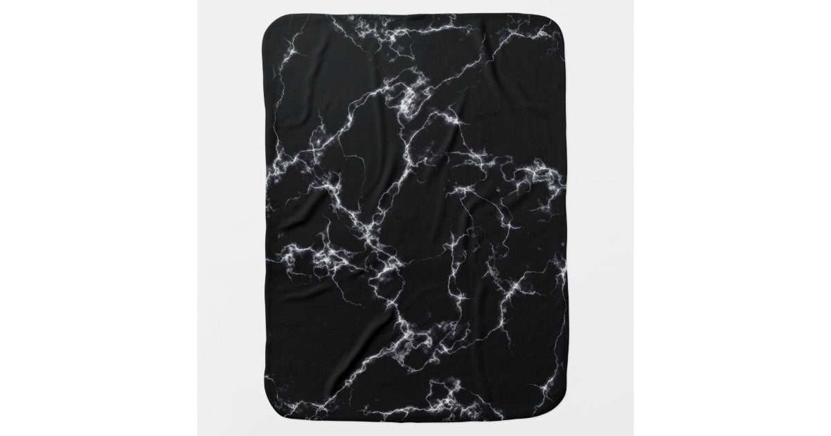 Elegant Marble style4 Black and White Receiving Blanket Zazzle