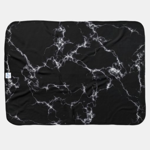 Elegant Marble style4 Black and White Receiving Blanket Zazzle