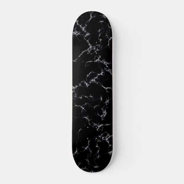 Elegant Marble style4 Black and White Skateboard Deck Zazzle