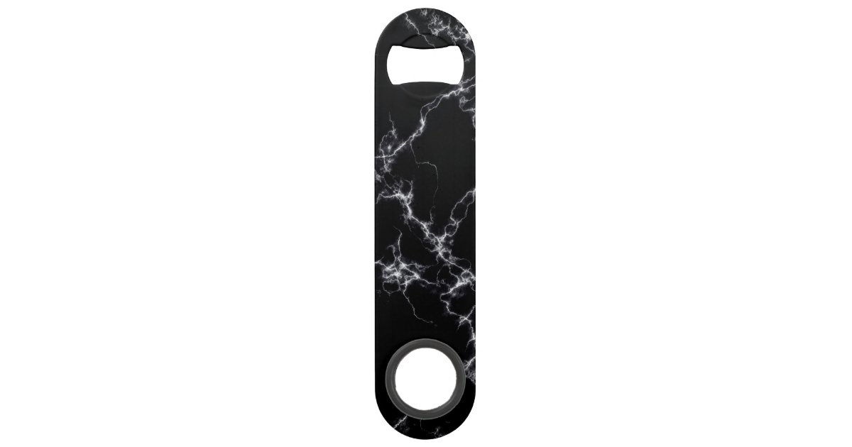 Elegant Marble style4 - Black and White Speed Bottle Opener | Zazzle