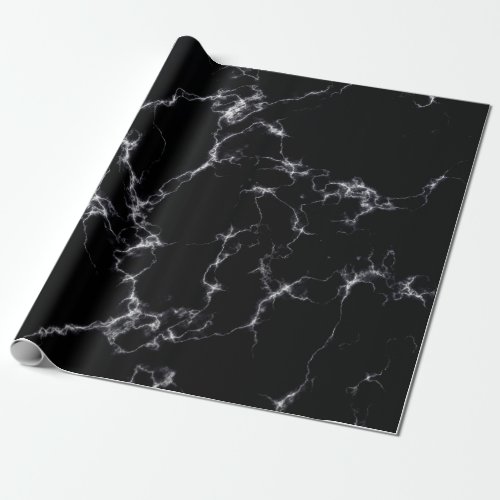 Elegant Marble style4 _ Black and White Wrapping Paper