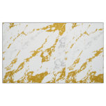 Elegant Marble style6 - Gold and White Fabric