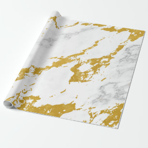 Elegant Marble style6 - Gold and White Wrapping Paper
