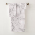 Elegant Marble style Bath Towel Set