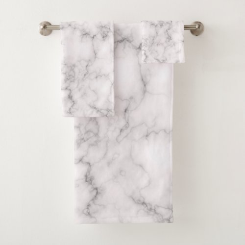 Elegant Marble style Bath Towel Set