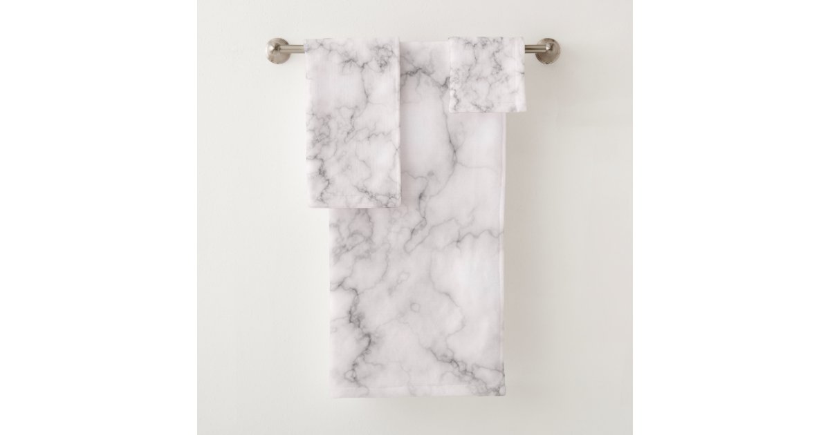 Elegant Marble style Bath Towel Set Zazzle