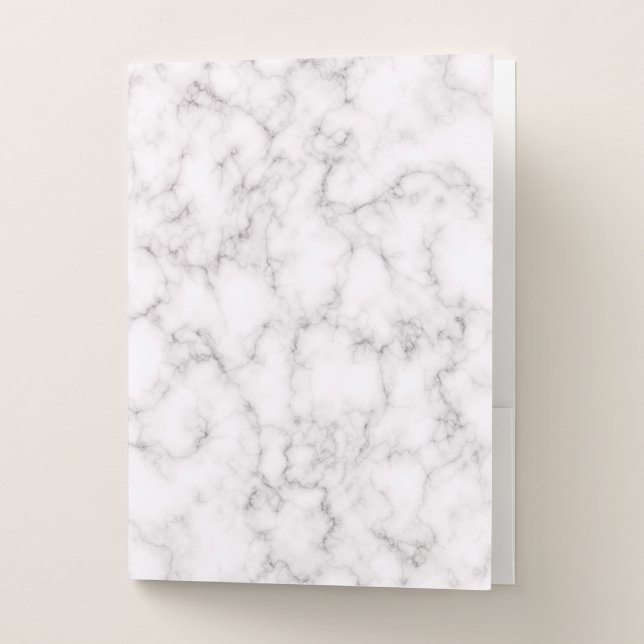 Elegant Marble style Pocket Folder (Front)