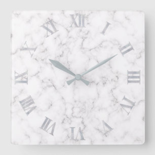 Elegant Marble style Square Wall Clock