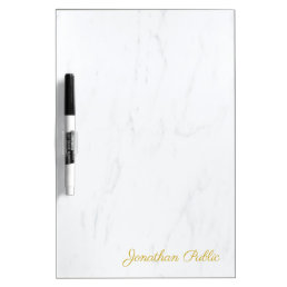 Elegant Marble Template Modern Gold Handwritten Dry Erase Board
