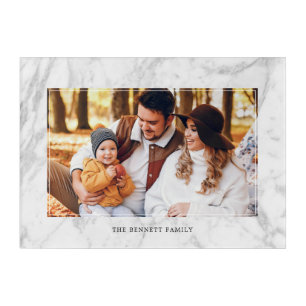 Elegant Marble Texture Frame Acrylic Print