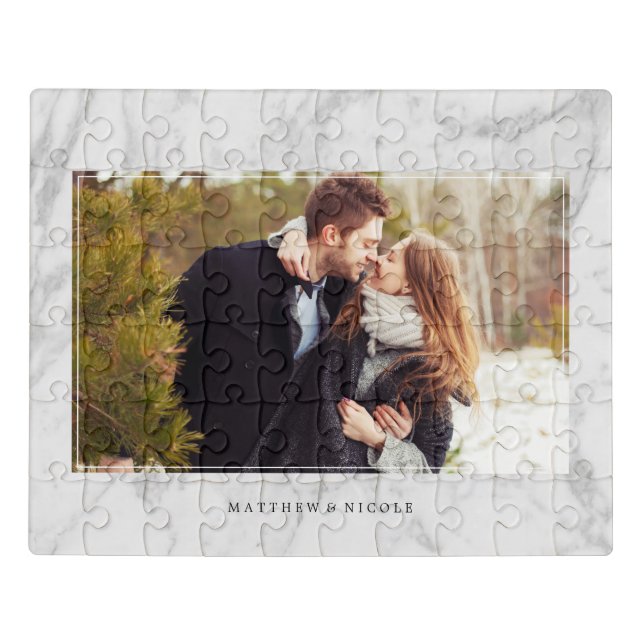 Elegant Marble Texture Frame Jigsaw Puzzle (Puzzle Horizontal)