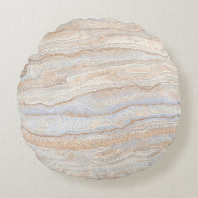 Elegant Marble Texture: High-Resolution Background Round Pillow (Front)