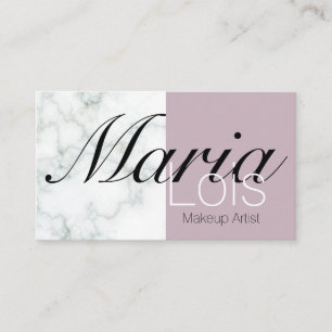 Elegant Marble Two Tone Makeup Artistry Business Card