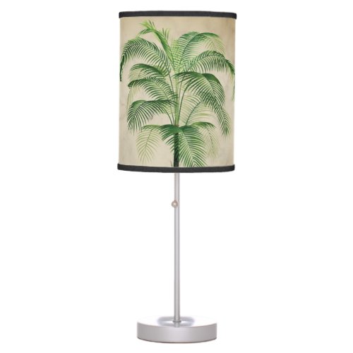 Elegant Marble Vintage Palm Tree Tropical  Table Lamp