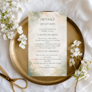 Elegant Marble Watercolor Enclosure Card