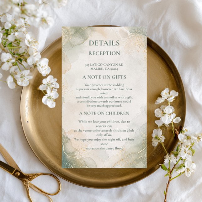 Elegant Marble Watercolor Enclosure Card (Creator Uploaded)