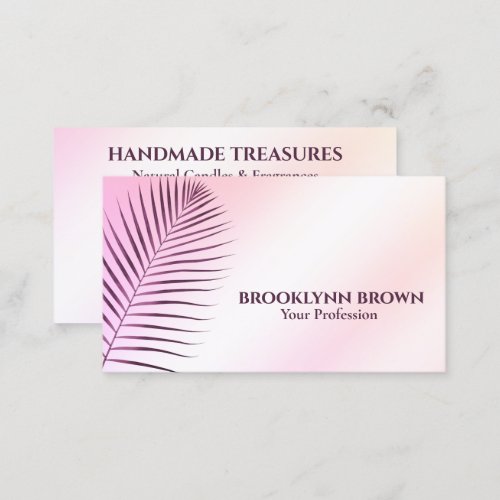Elegant Marble Watercolor Floral Modern Pastel  Business Card
