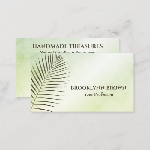 Elegant Marble Watercolor Floral Modern Teal Green Business Card