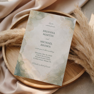 Elegant Marble Watercolor Invitation