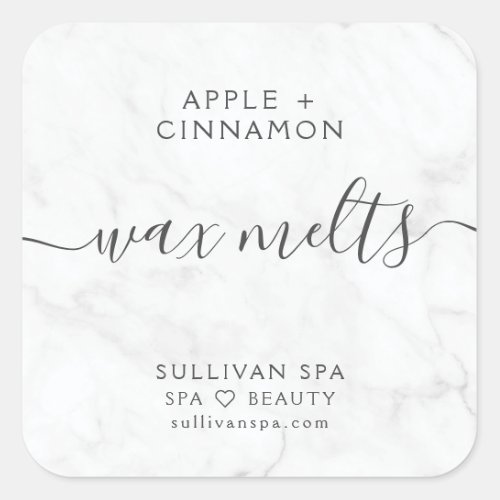 Elegant Marble Wax Melts Label