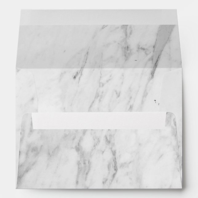 Elegant Marble Wedding 5x7 Wedding Invitation Envelope (Back (Bottom))