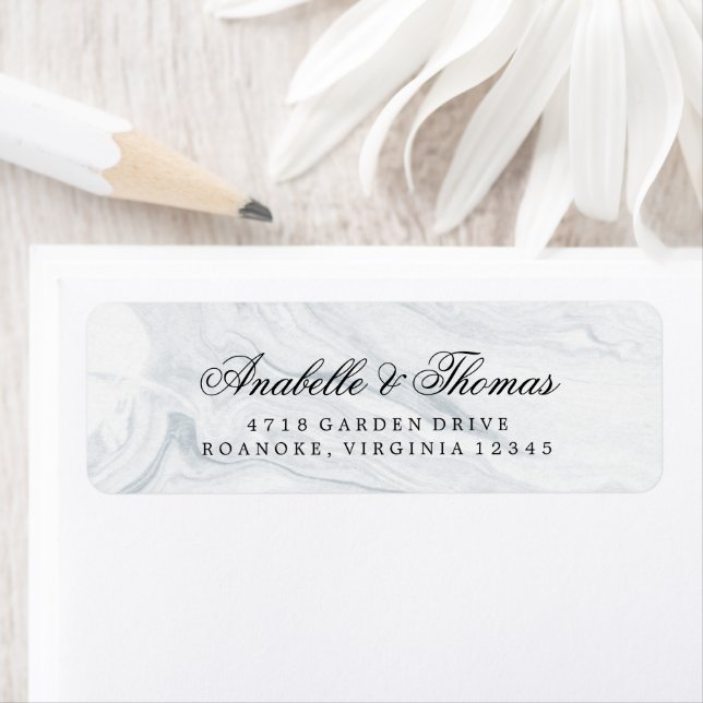 Elegant Marble Wedding Label (Insitu)