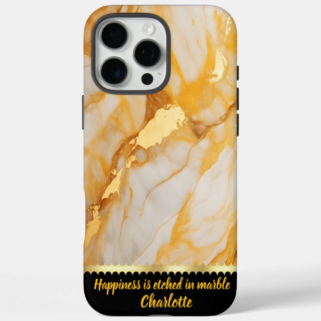 Elegant marble with golden veins and warm hues Case-Mate iPhone case (Back)