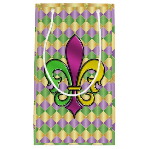 Elegant Mardi Gras Fleur De Lis Design Gift Bag