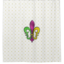 Elegant Mardi Gras Fleur De Lis Design Shower Curt Shower Curtain