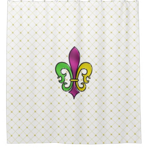 Elegant Mardi Gras Fleur De Lis Design Shower Curt Shower Curtain