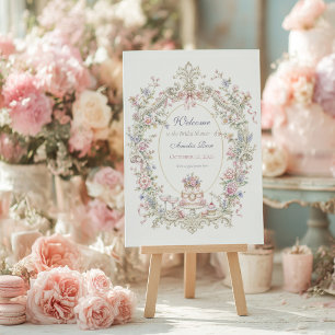 Elegant Marie Antoinette Bridal Shower Welcome Poster