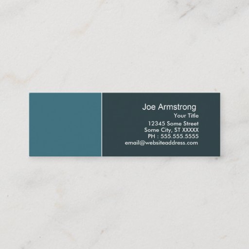 Customizable Elegant Color Skinny Business Card