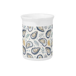 Elegant Marine Oysters Beverage Pitcher