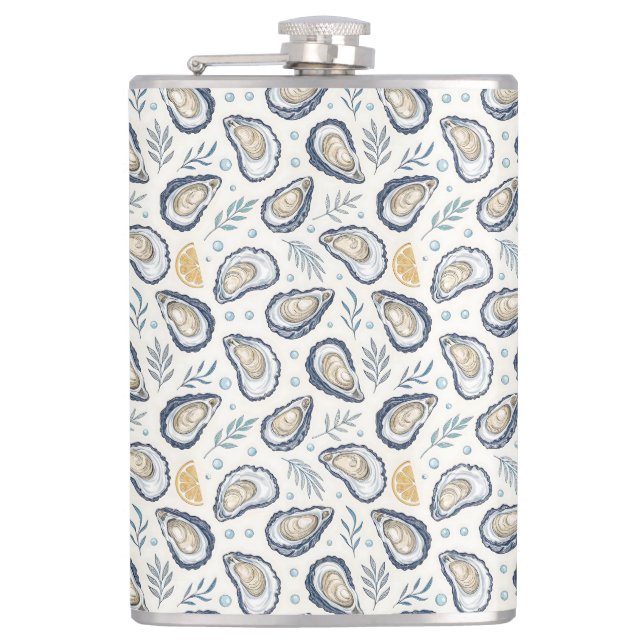 Elegant Marine Oysters Flask (Front)