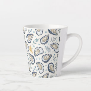 Elegant Marine Oysters Latte Mug