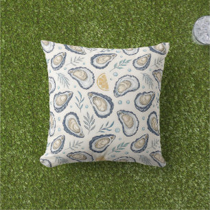 Elegant Marine Oysters Outdoor Pillow