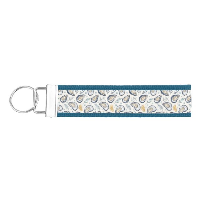 Elegant Marine Oysters Wrist Keychain (Keys on Left)