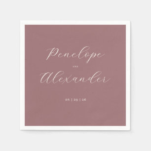 Elegant Maroon Calligraphy Napkins