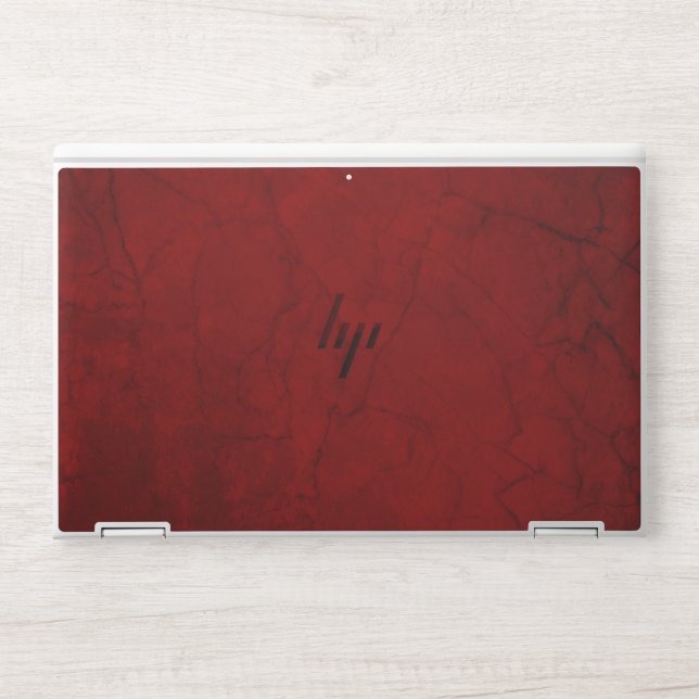 Elegant maroon marble HP laptop skin (Front)
