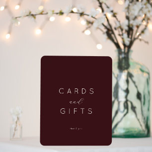 Elegant Maroon Minimalist Gratitude Sign