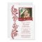 Elegant Maroon Photo Graduation Party Invitation