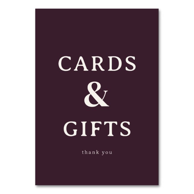 Elegant Maroon Serif Gratitude Card (Front)