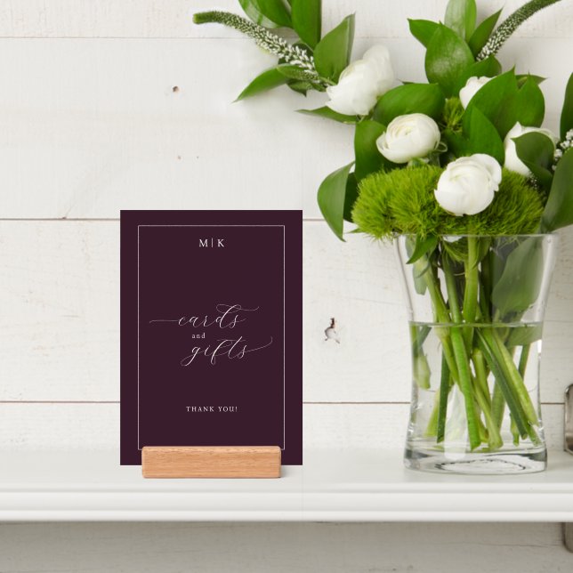 Elegant Maroon Typographic Gratitude Sign Holder (Insitu 4)