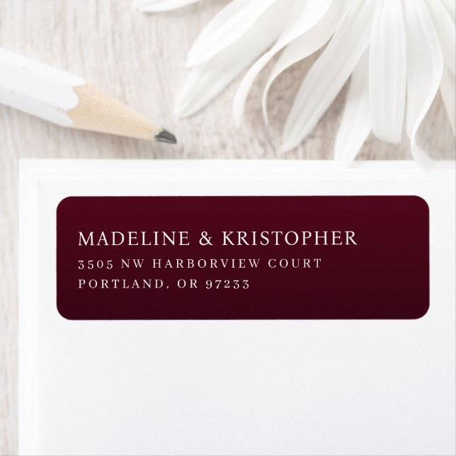 Elegant Maroon Typographic Label (Insitu)