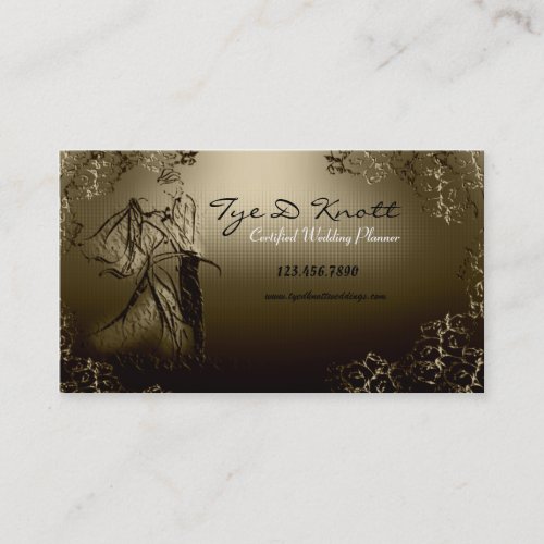 Elegant Married Couple Wedding Planner Business Cards