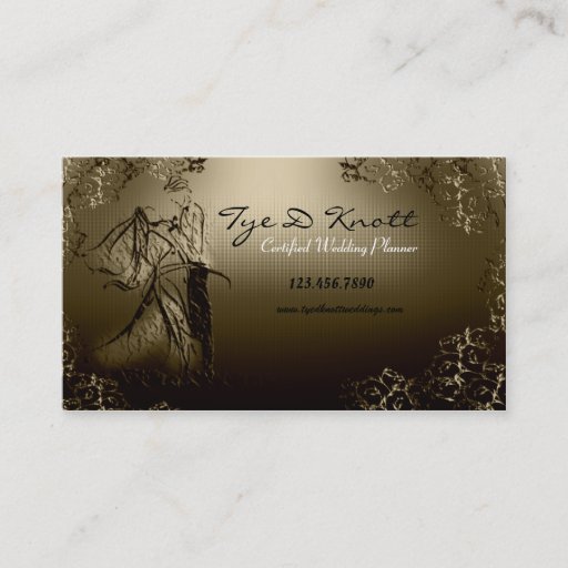 Customizable Elegant Married Couple Wedding Planner Business Cards