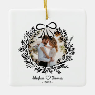 Elegant married Love photo Ornament