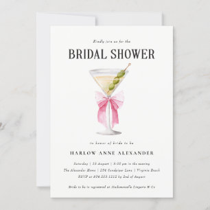 Elegant Martini Cocktail Bridal Shower Invitation